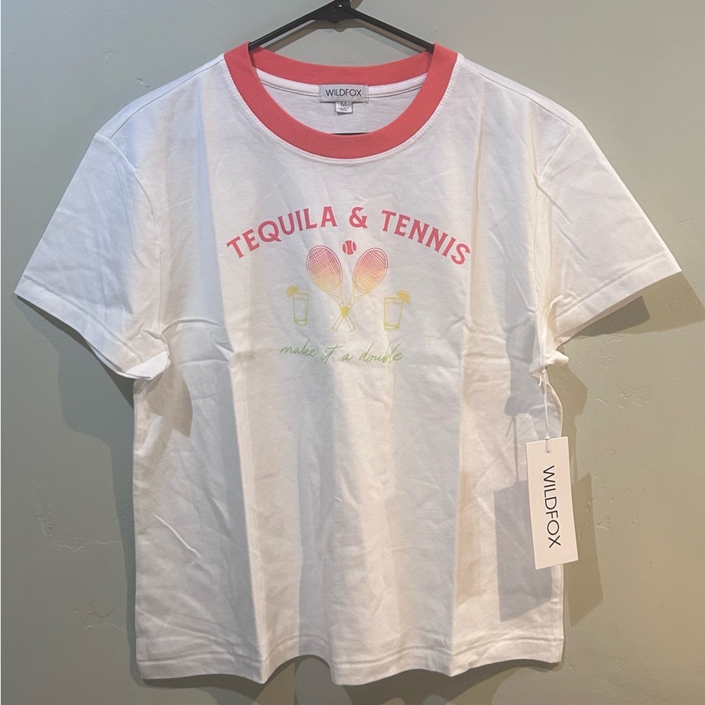 WILDFOX Tequila & Tennis T-shirt Women’s Size Medium NWTS